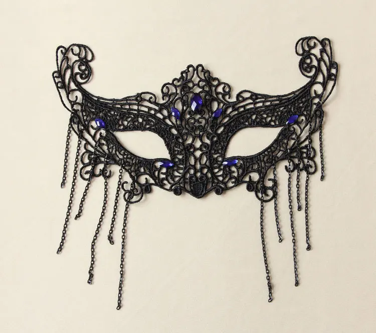 

Halloween Half Face Makeup Ball Lace Mask Cosplay Exaggeration-Style Top Grade Hair Accessories Mj-09