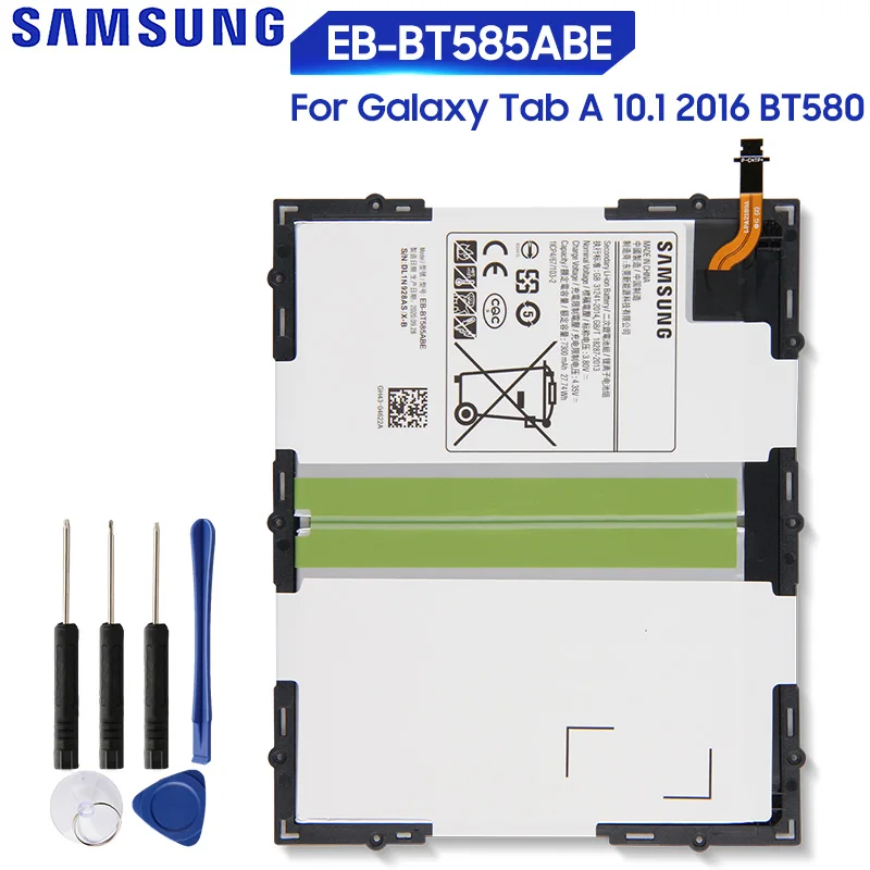 Оригинальная Замена Samsung батарея для Galaxy Tab A 10 1 2016 T585C BT580 SM T585 EB BT585ABE BT585ABA 7300 мА