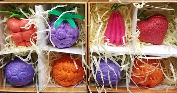

Anime One Piece Devil Fruit Rubber Burn Surgery Secretly Fruit AB-Gift Box Decoration