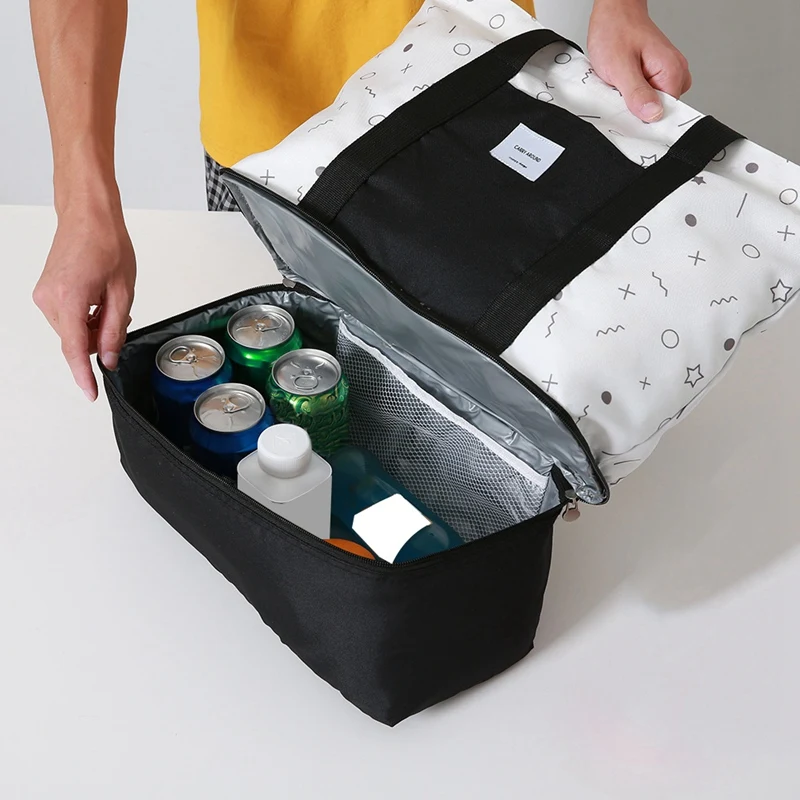 Портативная сумка для обеда, термоизолированная сумка Bento Box Tote, сумка-холодильник для путешествий, контейнер для школы, сумка для хранения еды, аксессуары