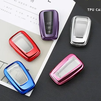 

Smart keychain Car key Bag Cover case For Toyota Avalon Land Cruiser Prius Corolla RAV4 Prado 2016 2017 2018 Shell Accessories