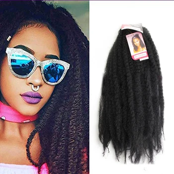 

Marley Braids afro kinky curly Synthetic Hair 20'' Crochet Puffy Hair Ombre Braiding Hair Extensions Burg/Grey/Black/Brown