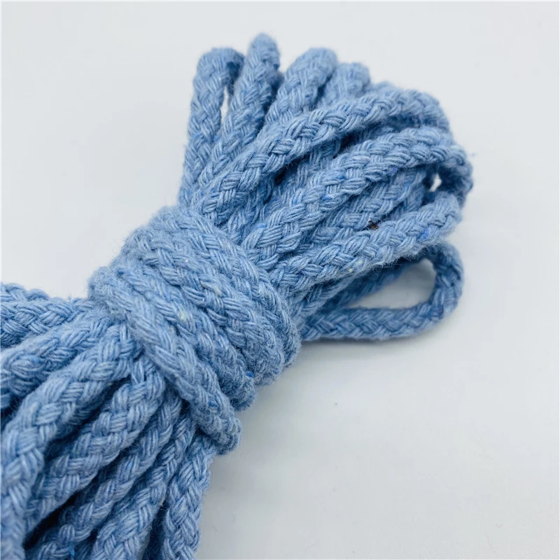 Cotton Rope 5yards/Lot 6mm Decorative Twisted Braided For Handmade Home Textile Decoration