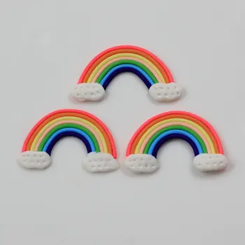 

50PCS Colorful Polymer Clay Cloud Rainbow Miniatures Clay Craft For Embellishment DIY Craft Making