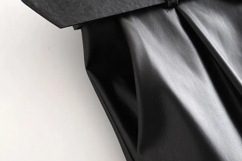 ZA женские вельветовые кожаные брюки осенние и зимние длинные водонепроницаемые теплые модные кожаные брюки с бесплатным поясом