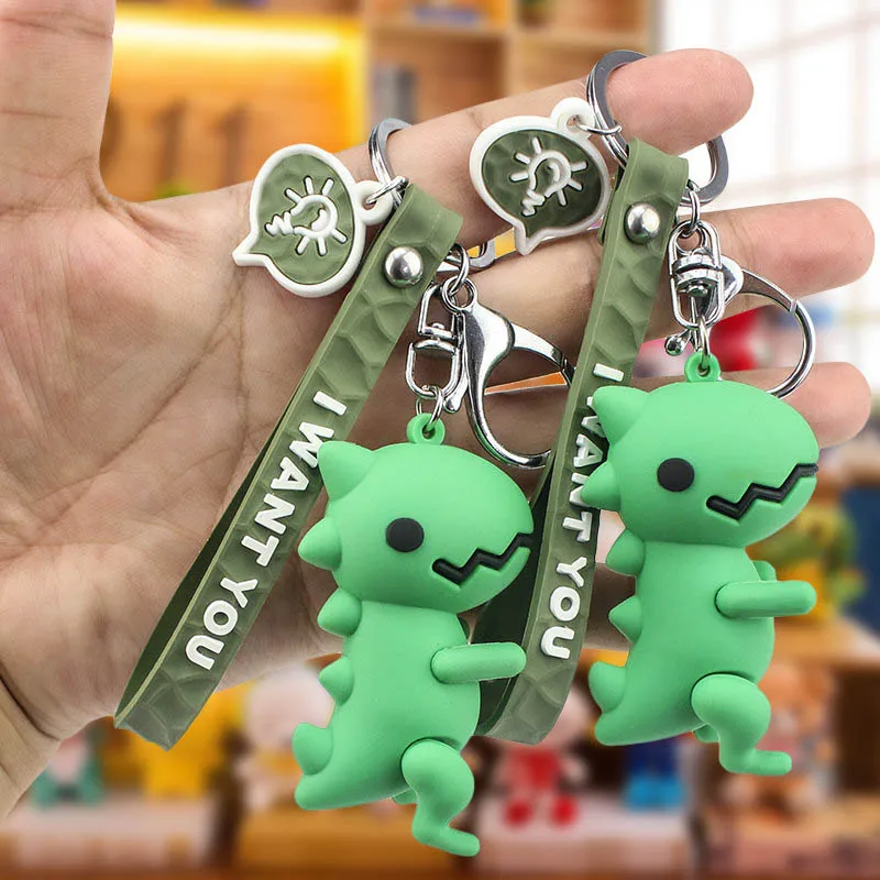 

NEW dinosaur doll Keychains baby dino cactus with hand Lanyard Kids toy Women Wallets bag Key holder Car Pendant Gifts llaveros