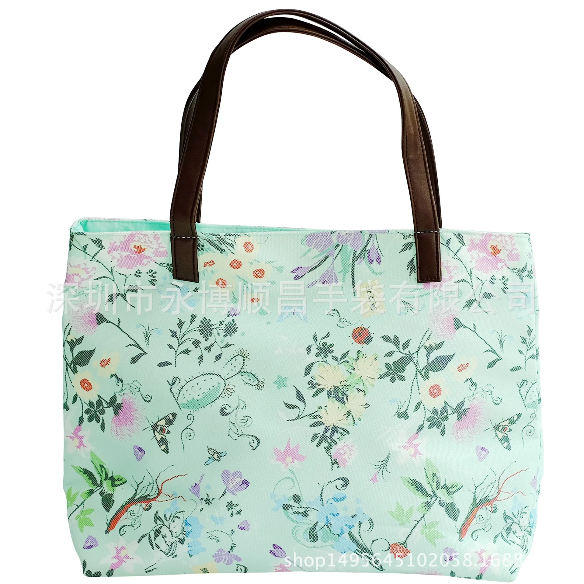 

New Style Full Version Printed Square Women's Handbag Students Kit Canvas Double Layer Work Manufacturers Customizable 2018