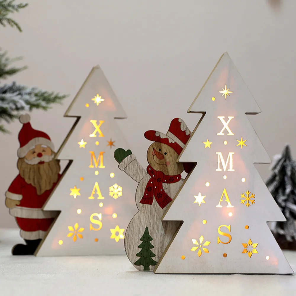 Креативный светодиодный светильник с ночной головкой для спальни, деревянные украшения, висячие украшения для дома, отличный рождественский подарок, свадебный Navidad
