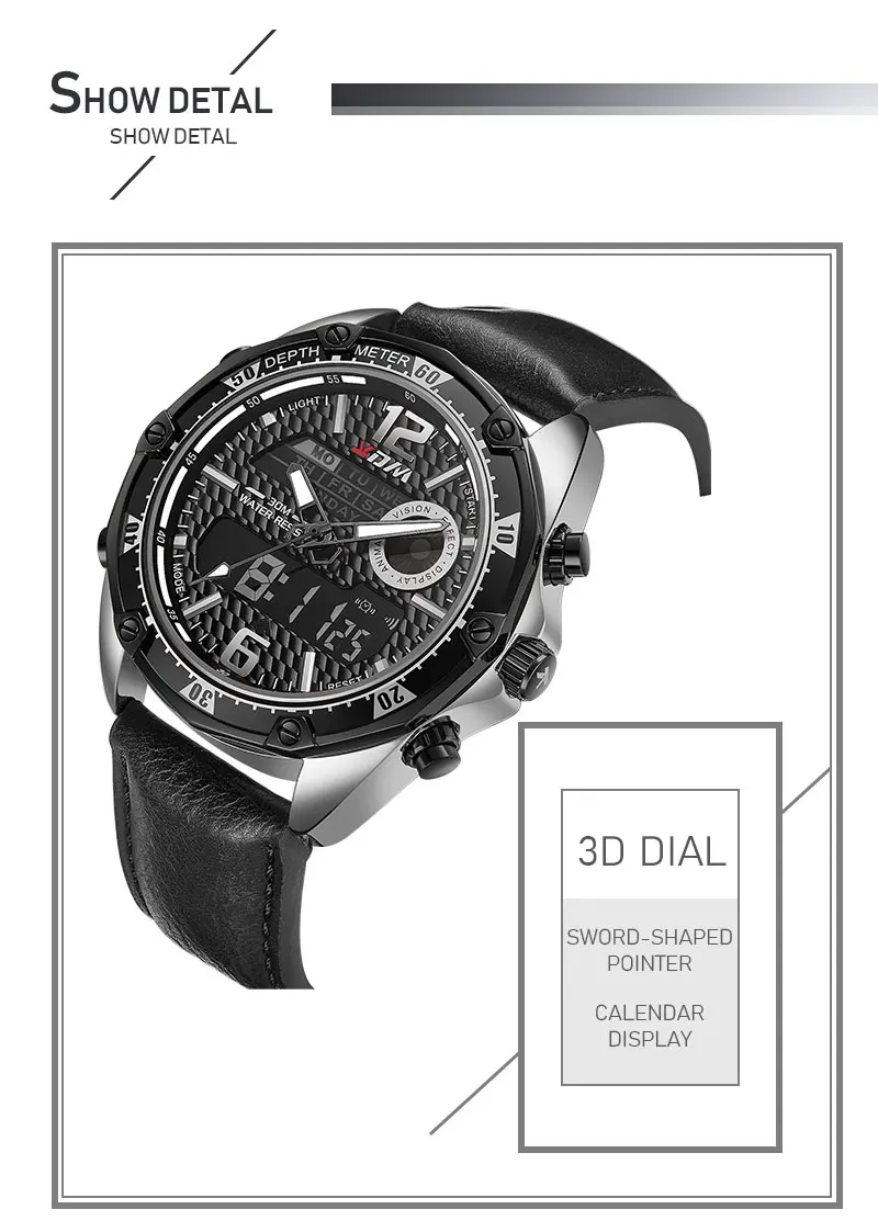 KDM Relojes Hombre двойной кварцевый цифровой цинковый сплав чехол светодиодный ночной люминесцентный спортивные мужские часы zegarek meski для пешего туризма