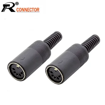 

100pcs/lot 5 Pin DIN Female Jack Connector with Plastic Handle 5 PIN Socket DIN Wire Converter DIN Jack for Keyboard/Mouse DIY