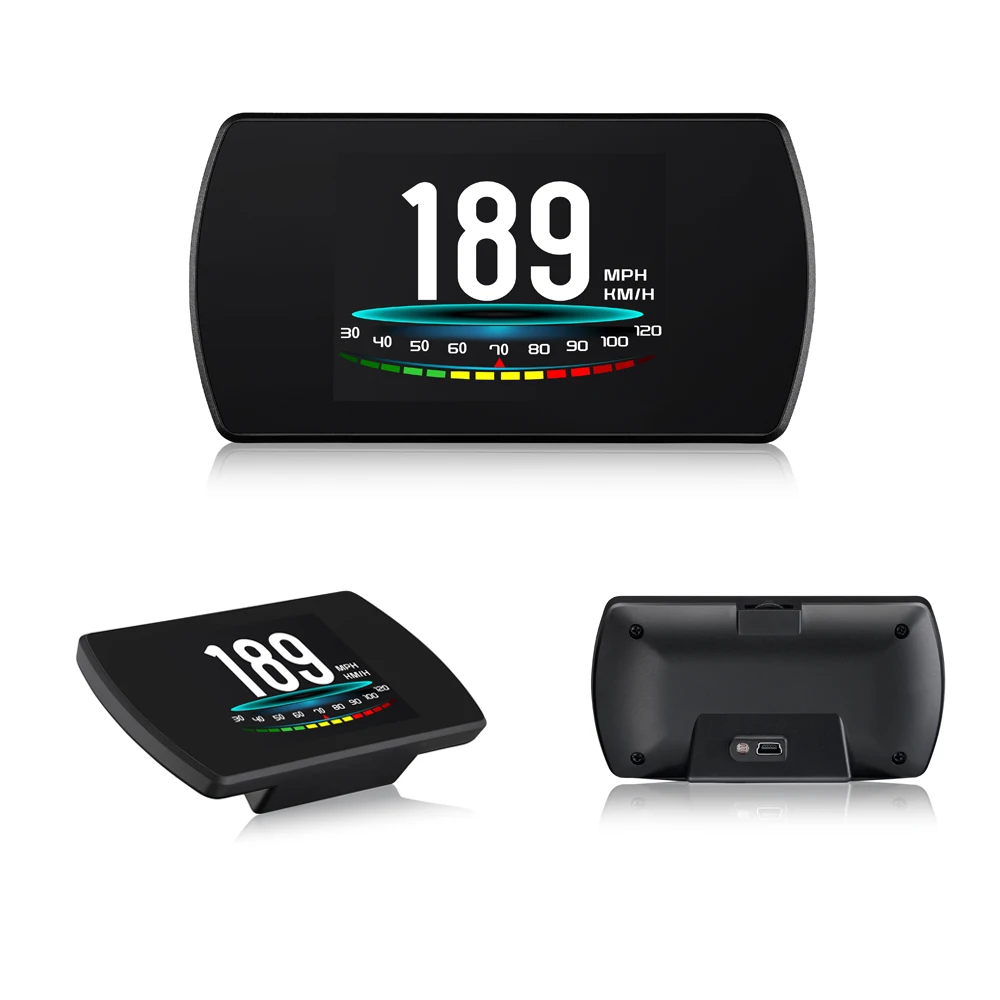 Дисплей на голову OBD2 HUD Автомобильный бортовой компьютер 4," HD TFT цифровой проектор скорости охлаждающей жидкости код неисправности топлива прозрачный