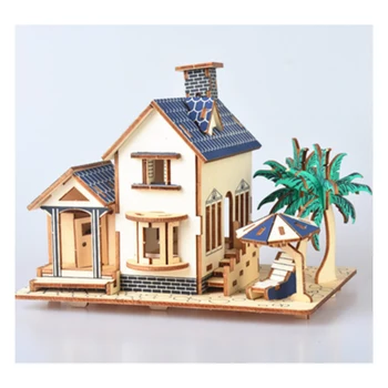

DIY Model toys 3D Wooden Puzzle-Sea view villa Wooden Kits Puzzle Game Assembling Toys Gift for Kids Adult P30