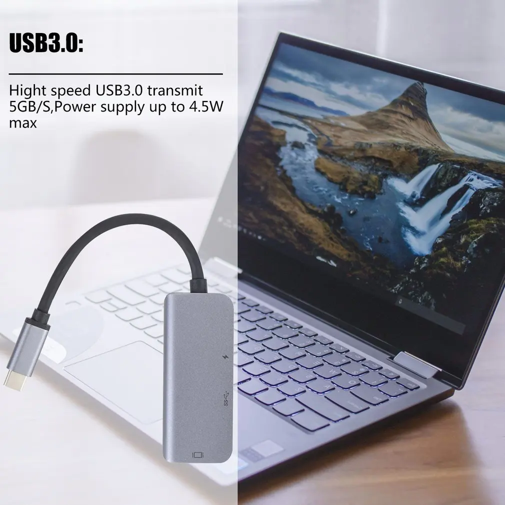 3 в 1 концентратор Tpye-C к Micro USB 3,0 2,0 HDMI Thunderbolt сплиттер адаптер совместимый для MacBook Pro для samsung
