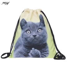 Сумки из полиэстера с завязками унисекс рюкзаки 3D Сумка на шнурке с рисунком Рюкзак Спорт пляж путешествия открытый рюкзак сумки