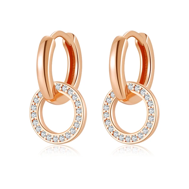 Summer New 925 Sterling Silver Hoop Earrings Original For Women Luxury Fashion Jewelry Party Rose Gold Huggie Earring 2021 Trend HES3