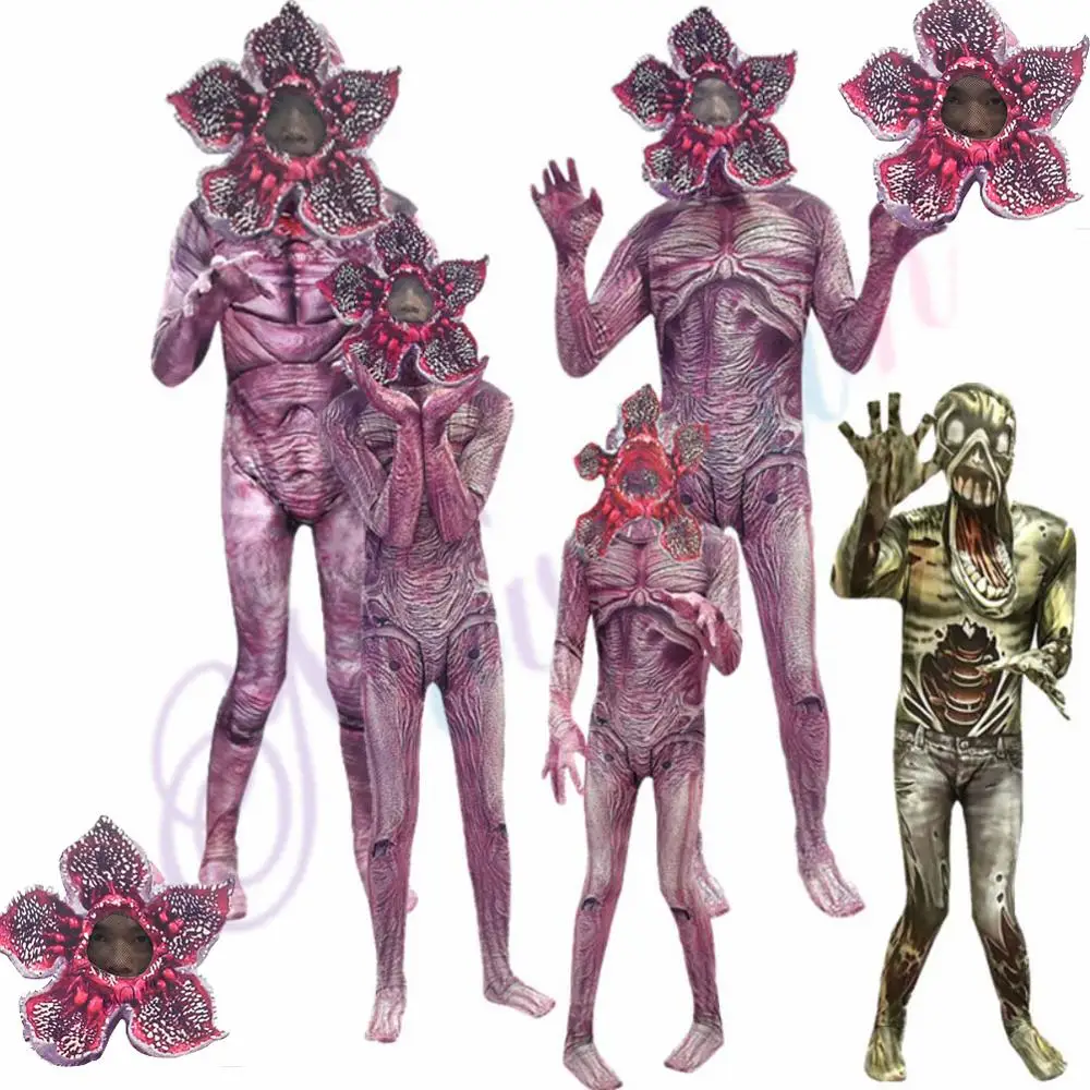

Scary Mask Halloween Costume Child Kids Boys Men 3D Print Horror Monster Cosplay Carnival Party Creepy Clothes Jumpsuit