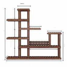 Горшечное растение, Балконная стойка, Многоэтажный цветочный горшок, полки, подоконник, твердая древесина