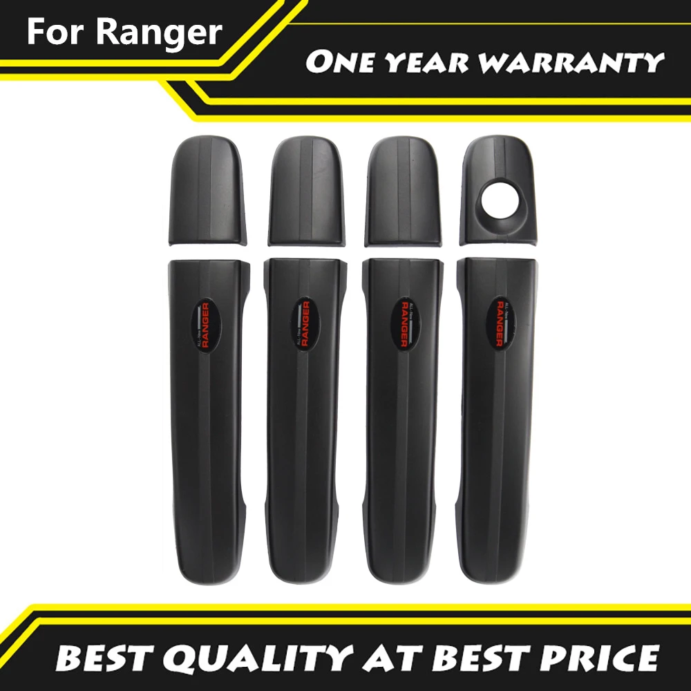 

Матовые черные Автозапчасти для Ford Ranger 2012-2018, крышки ручек, внешние дверные ручки, защитная крышка, аксессуары