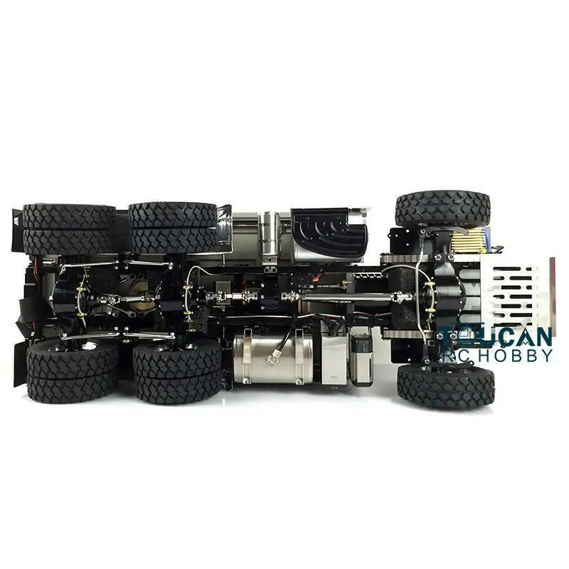 LESU 1/14 масштаб гидравлический Sca 6*6 3 way RC самосвал DIY Модель Tmy оси ESC THZH0210