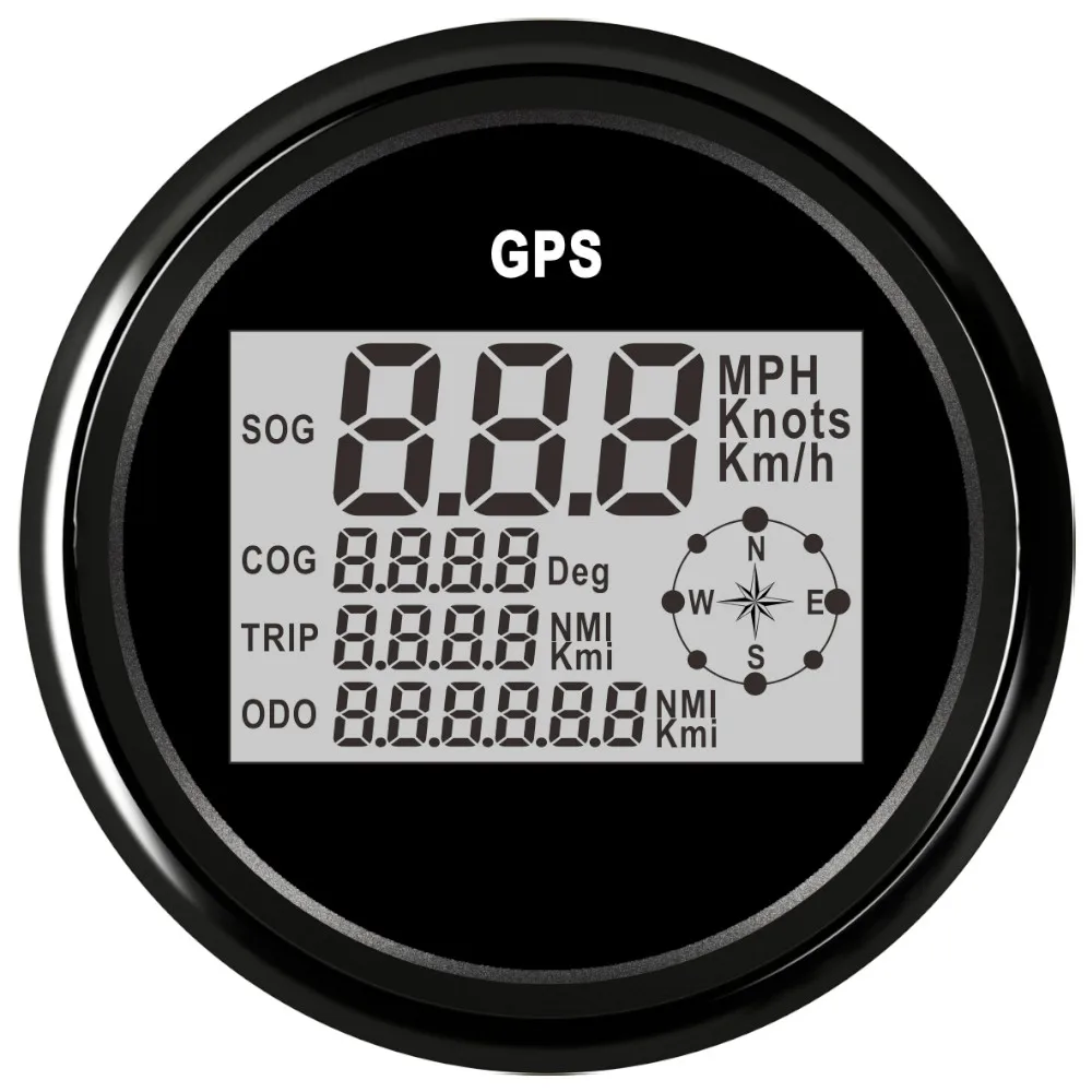 BN 85 мм автомобиль Лодка цифровой gps Скорость ometer одометром 0~ 999 узлов миль в час) или км/ч Регулируемый gps Скорость Калибр 12 V/24 V с Подсветка для мотора - Цвет: BN