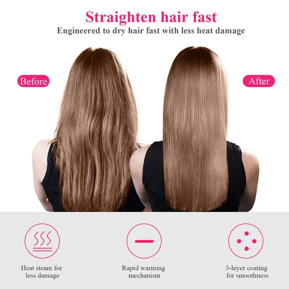Cepillo de Rulo de Aire Caliente para Alisar o Rizar el Pelo de Una Pasada,  Peine Secador de Iones de 1000W de Potencia, para Dar Estilo y Volumen al  Cabello - ESPACIO