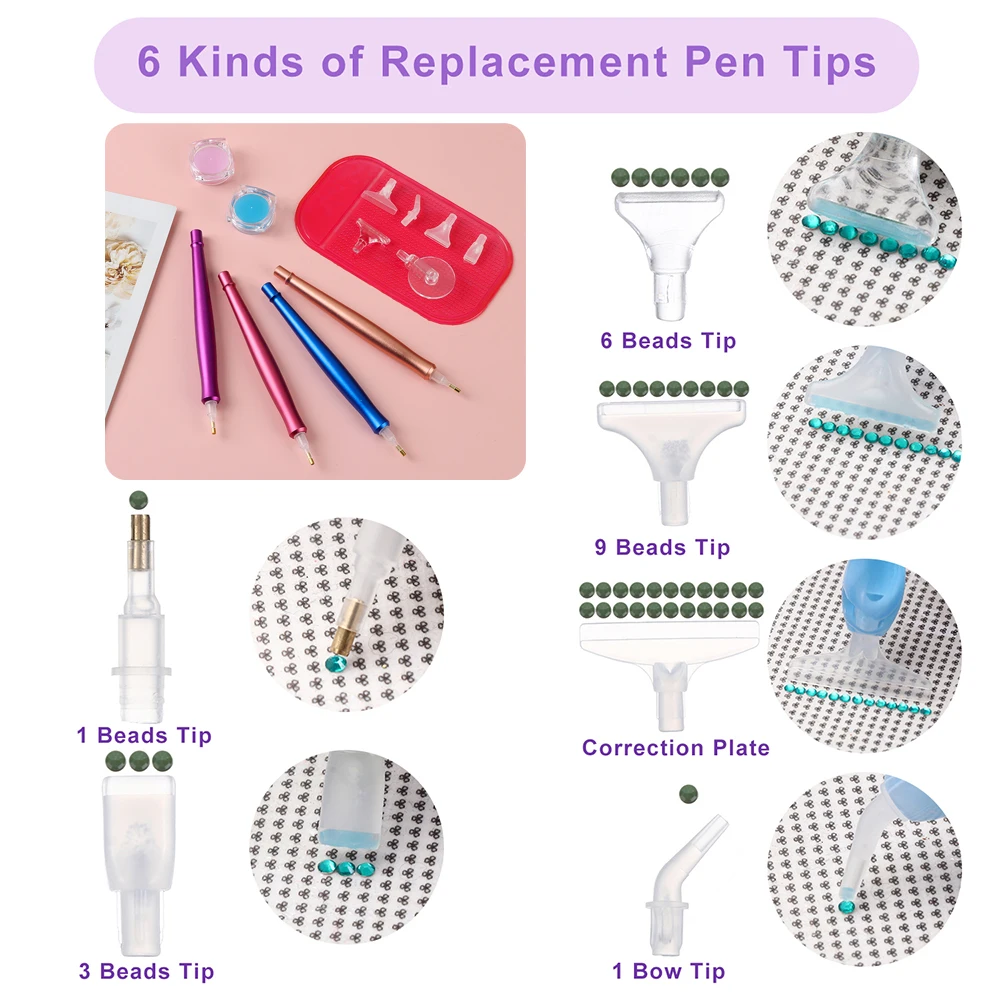 Diamond Painting Pen Alloy Fashion Point Drill Pen 13Pcs DIY Craft Nail Art Sewing Accessories