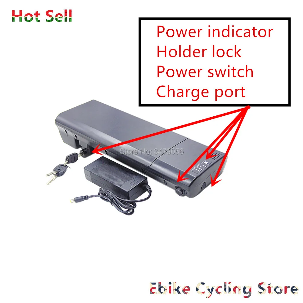 Lithium Battery Pack Electric Bike Battery Case Ebike Battery Connector City Bike E-bike Battery Rear Rack Luggage Rack Ebike Battery 24V 36v 8.8Ah 10Ah 10.4Ah 12Ah 14Ah Ansmann Virtue Schoolbus