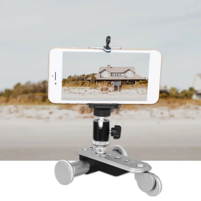 

Advanced Ppl-06s Electric Slide Track Mobile Phone Micro Single 5 Speed Adjustable Camera Car With Angle Adjustable Ball Head