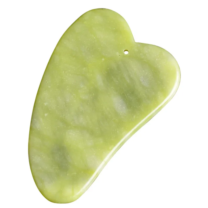 2 шт. Gua Sha роликовый массажер для лица китайская медицина натуральный нефрит доска инструмент для скребка