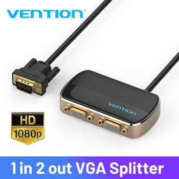 

Vention VGA Spliiter 1080P 1 In 2 Out VGA Switch 1X2 Male to Female with Cable for Monitor PS4 TV Projector Splitter VGA Adapter