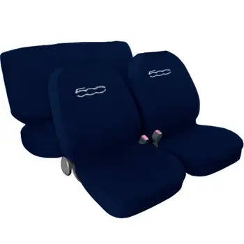

COPRISEDILI FIAT 500 NUOVA LOGO FODERE AUTO COPRI SEDILI COLORE JEANS BLU SCURO