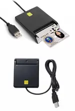 Para windows 7 8 10 linux os USB-CCID iso 7816 usb leitor de cartão inteligente para cartão bancário ic/id emv leitor de cartão de alta qualidade