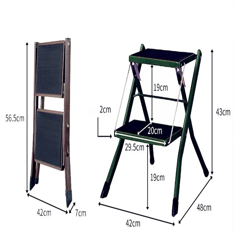 Новинка Высокое качество утолщенная стенка трубы, подшипник 300 кг складной стул-лестница портативный нескользящий домашний кухонный табурет
