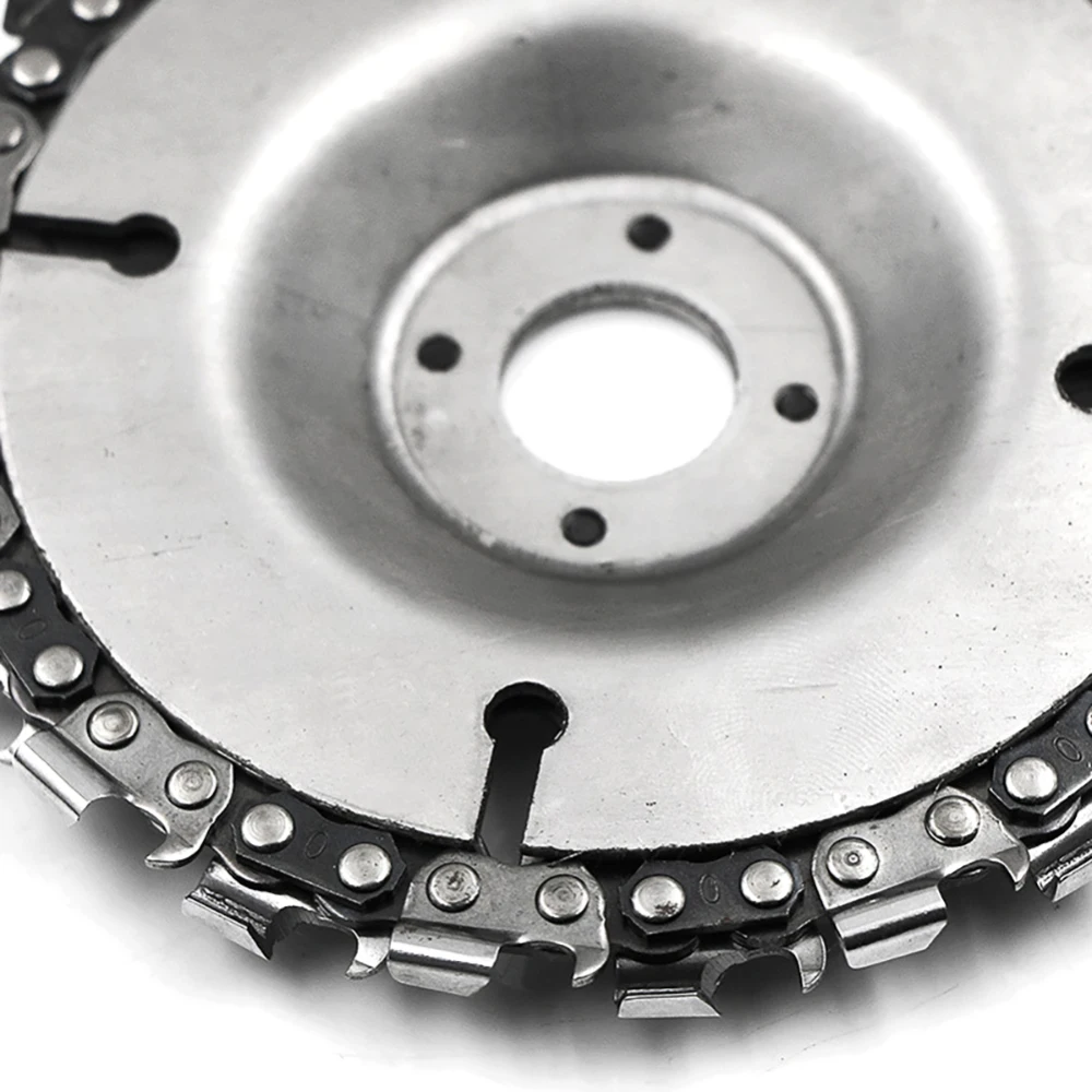4 Inch Chain Grinder Chain Saws Disc Woodworking Chain Plate Tool Multi-Functional Wood Carving Disc Angle Grinding Tool