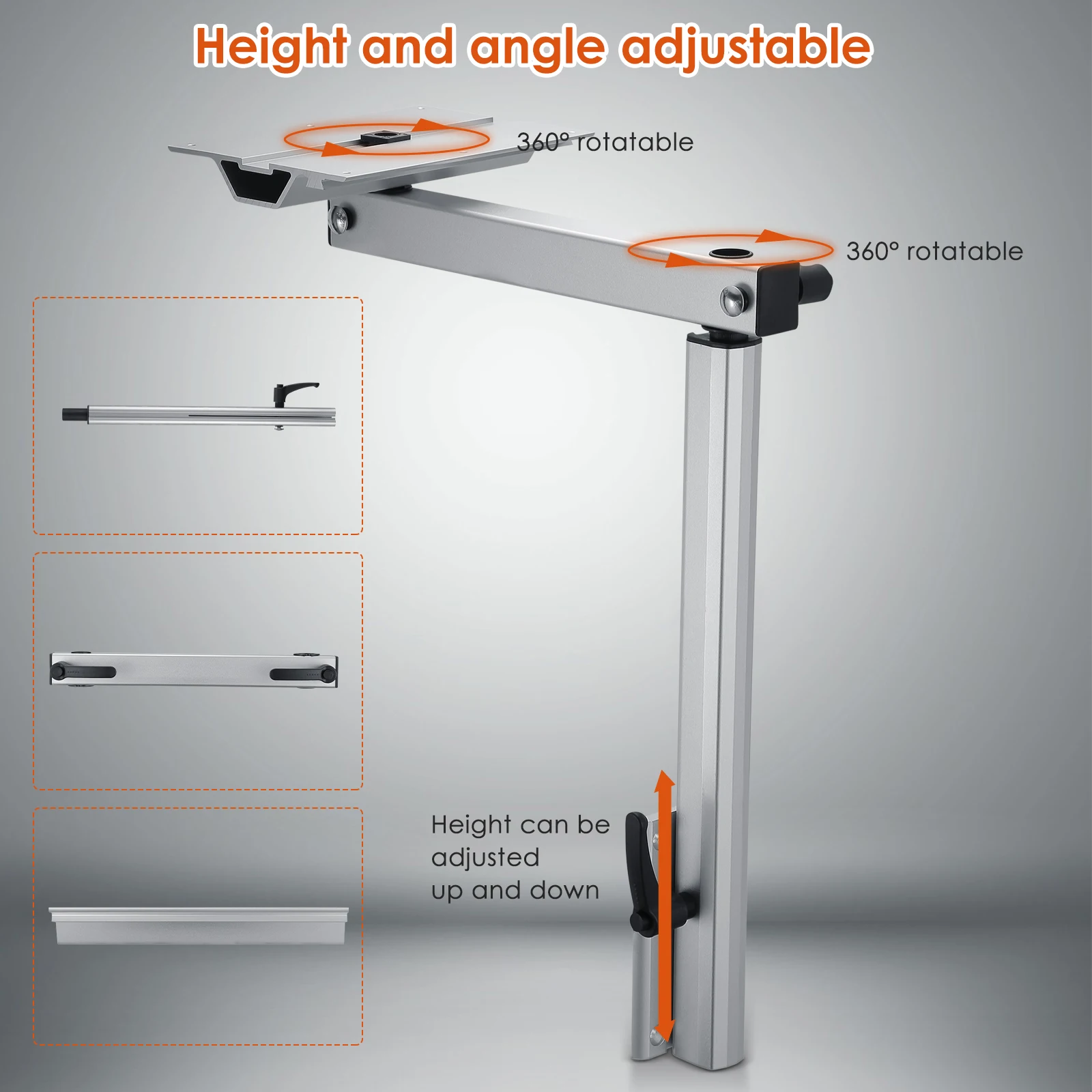 Sequoia™ sistema per gamba da tavolo con base in alluminio per conversione camper VWT5 