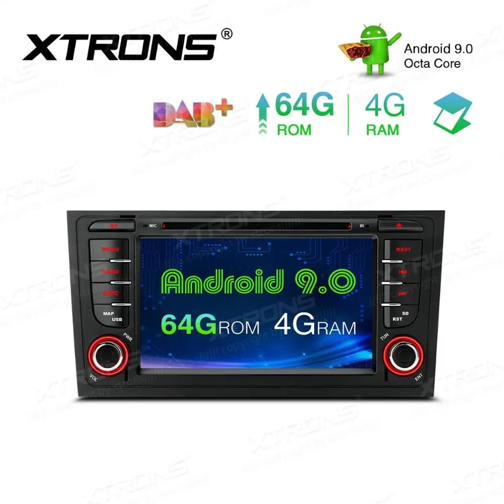 Excellent 7" Android 9.0 Pie OS Car DVD Multimedia GPS Radio for Audi A6 1997-2004 & S6 1999-2003 & RS6 2002-2004 & Allroad 1999-2005 4