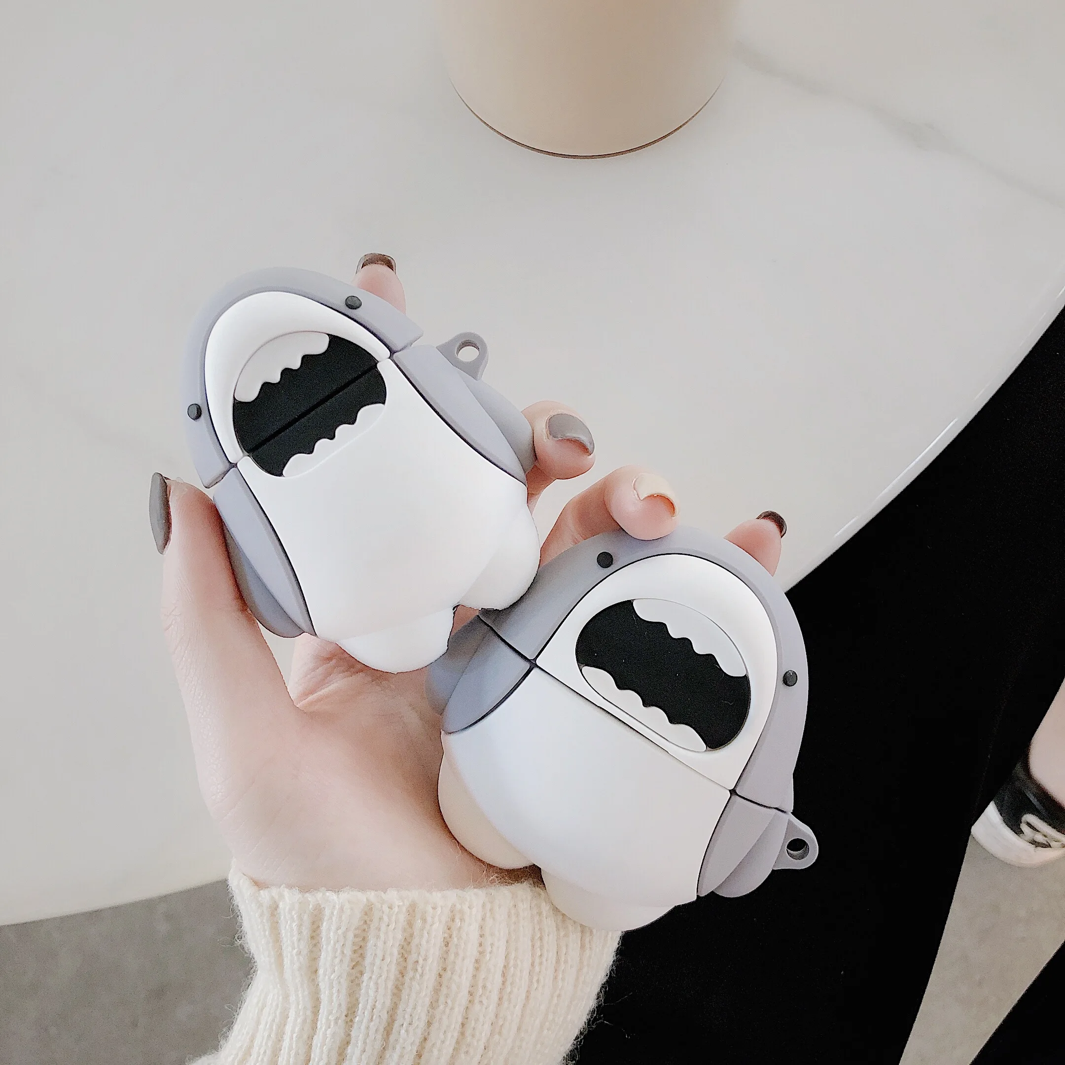 3D Милые Мультяшные акулы противоударные чехлы для наушников Apple Airpods 1/2 | Аксессуары для наушников -4000581542315