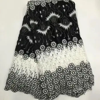 

Hot sales African French Lace Fabric High Quality black Lace Fabric Nigerian Tulle Mesh Lace Fabrics for Wedding FFD-926