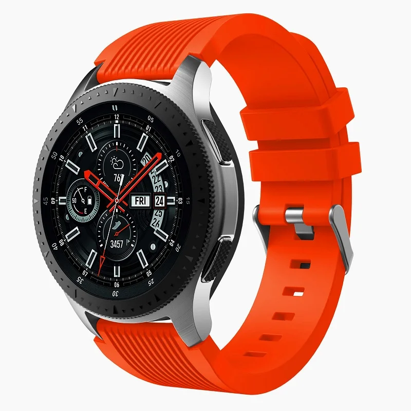 orange Galaxy Watch, 46 мм, ремешок для часов, 22 мм, силиконовый ремешок для samsung, ремешок, умный Браслет, спортивные Сменные аксессуары, ремешки для часов - Цвет ремешка: orange