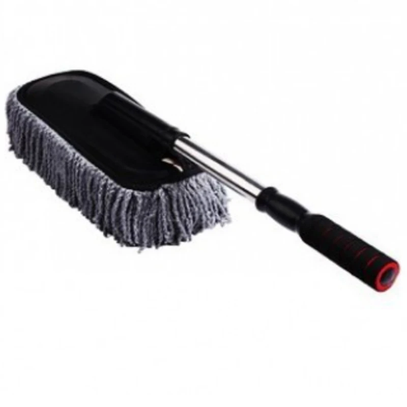 Car Wash Cleaning Brush Duster Dust Wax Mop Microfiber Telescoping Dusting Tool With Adjustable Long Handle - Цвет: Gray
