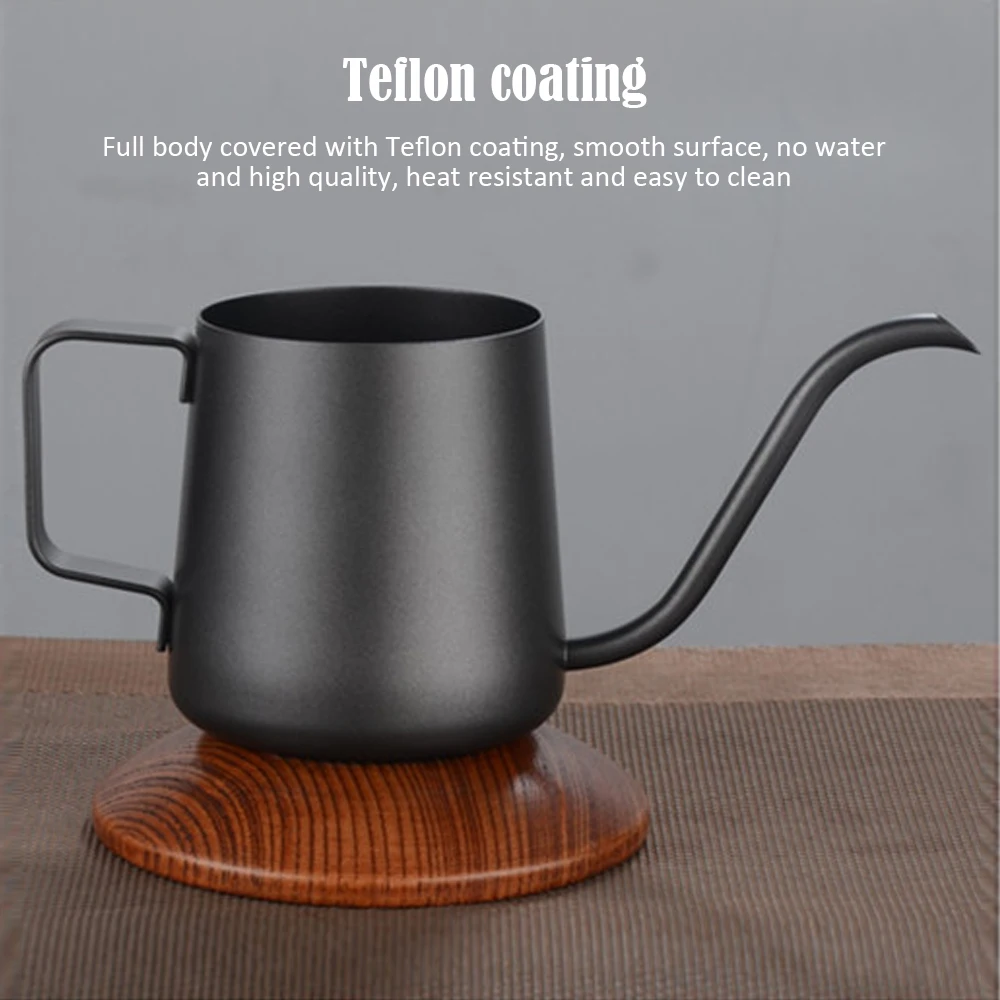 250ml/350ml Drip Coffee Pot Stainless Steel Teapot Long Spout Kettle Cup Home Kitchen Tea Tool For Cafetera Dropship | Дом и сад