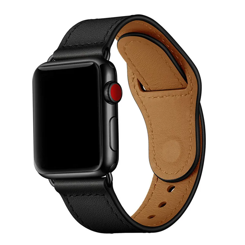 CHENGXI наручных часов Apple Watch, версии для Apple Watch1/2/3/4/5, сменный 38/40/42/44 мм кожаный ремешок аксессуары