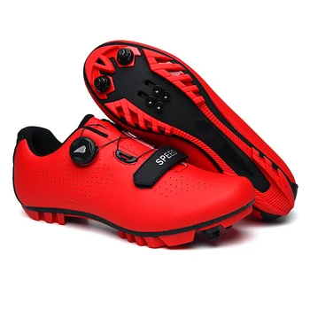Carbon Fiber Men Cycling Shoe Breathable Triathlon Mountain Bike Sneakers Man Sport Road Racing Shoes Spin Buckle