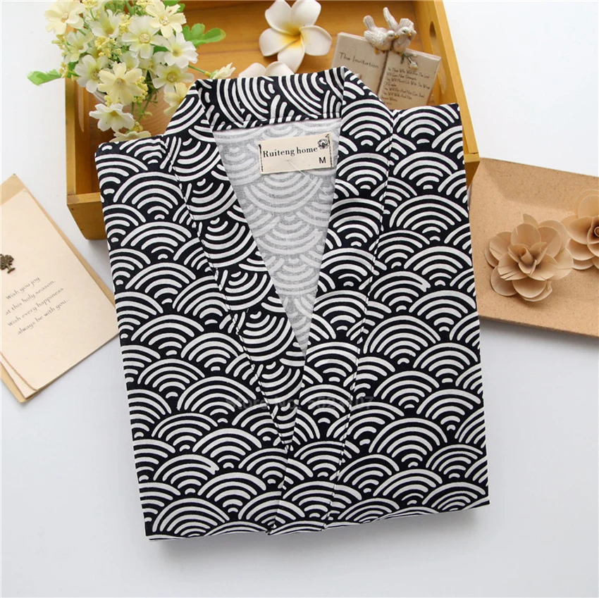 Pajama Sets Japanese Traditional Kimono Yukata Top Shorts Clothing Suit Summer Short Pant Pajamas Set For Men Samurai Male Sleepwear Bathing