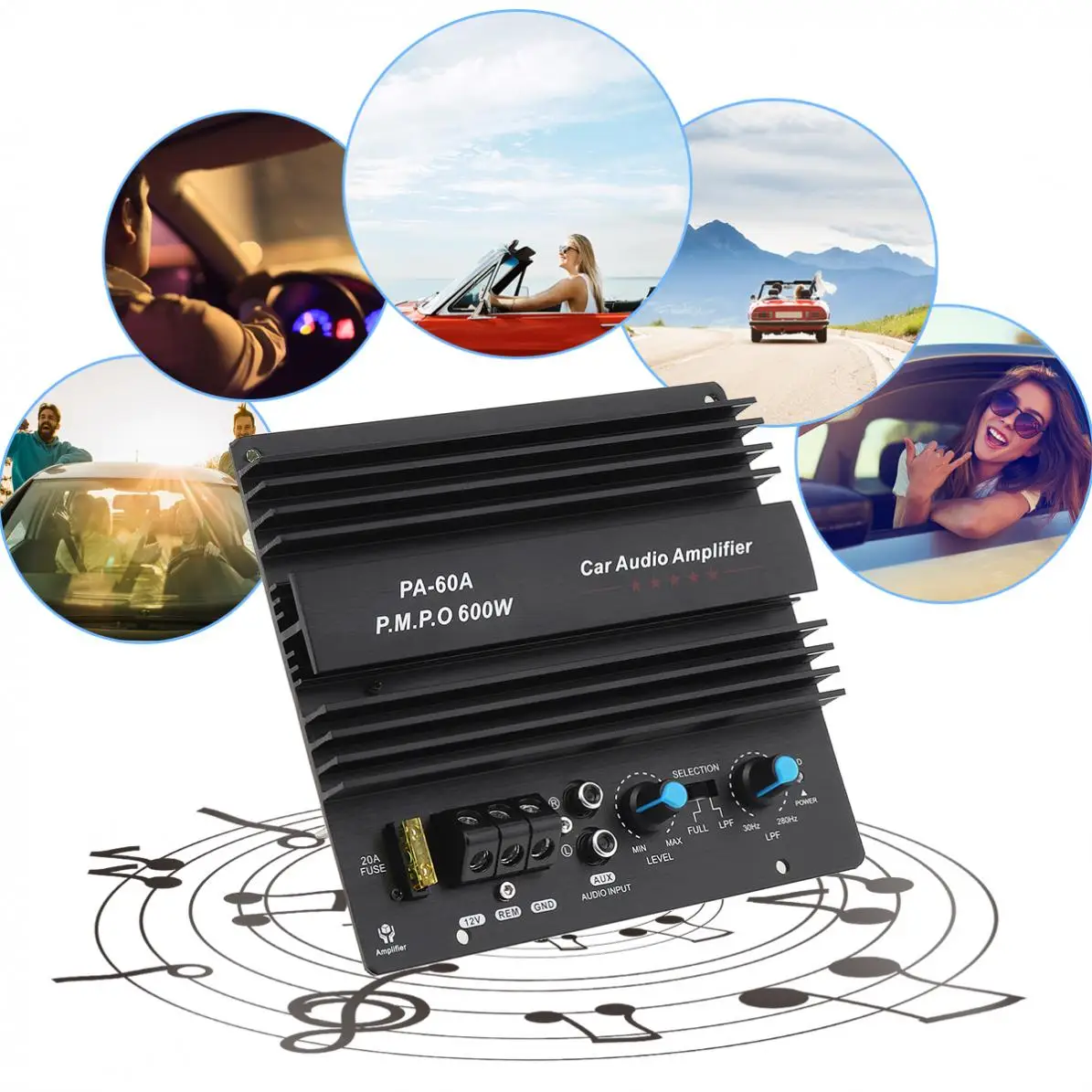 12V 600W Universal Car Audio Amplifier Board Speaker Subwoofer Board Bass Module High Power Mono Channel Lossless Accessories