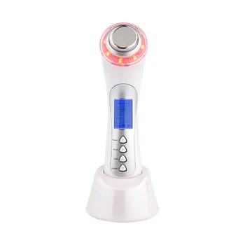 

5 in 1 Skin Renewal System Skin Beauty Care Tool Ultrasonic High Frequency Ion Led Photon Personal Handheld Facial Massager