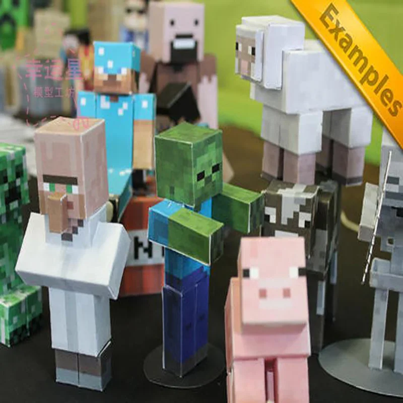

Minecrafted 3D Creative DIY Manual Puzzle Toys Original Paper Model Characters Paper Model Birthday Gift for Children Adults