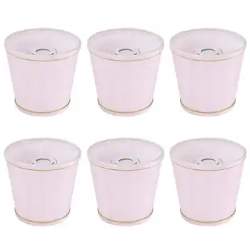 

Wall Cover Metal+Cloth+PVC 6pcs Good Light Transmission Lampshade Table E14 Bulb for Living Rooms Bedrooms Coffee Shops Hotels