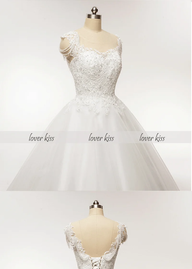 Lover Kiss Vestido De Noiva скромное кружевное свадебное платье с аппликацией, корсет с кристаллами и кисточками, летние свадебные платья, Халат