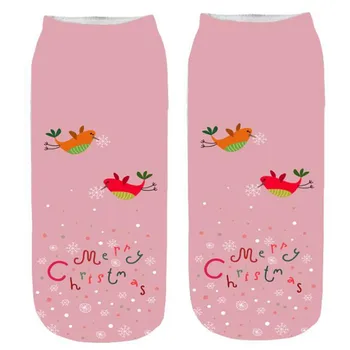 

Christmas Women Ankle Socks Casual Work Business Socks 3d Christmas Cartoon Printing Medium Sports Socks Calcetines Kawaii